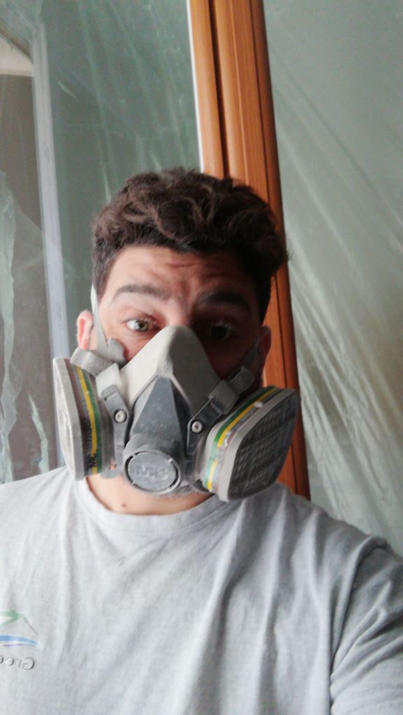 maschera per pittura e antimuffa